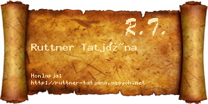 Ruttner Tatjána névjegykártya